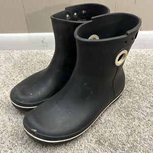 Crocs Jaunt Shorty Boots Women's Size 9 Black Rain Ankle Booties